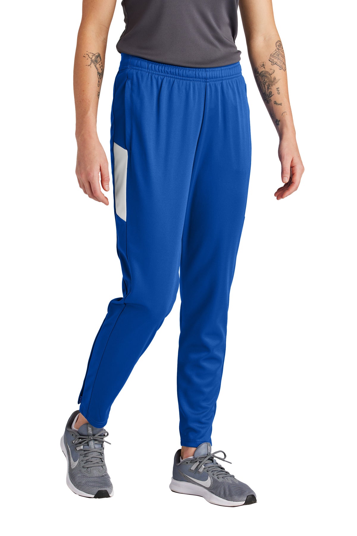 Front View of TRy/White Sport-Tek Women's Travel Pant LPST800