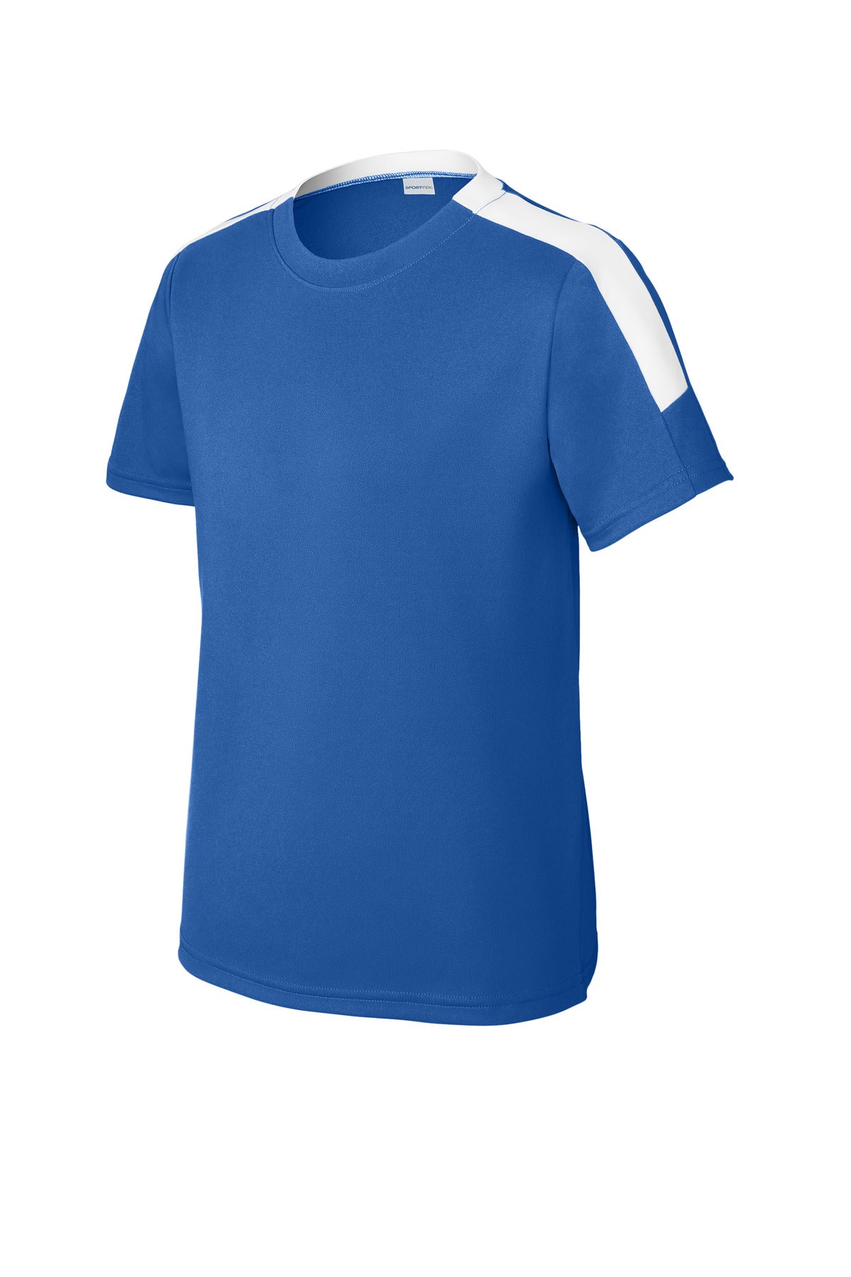 Front View of TRy/White Sport-Tek Youth Competitor United Crew YST100