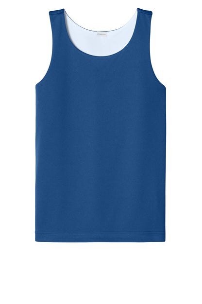Front View of TRy/White Sport-Tek Youth PosiCharge Competitor Rev Tank YST551