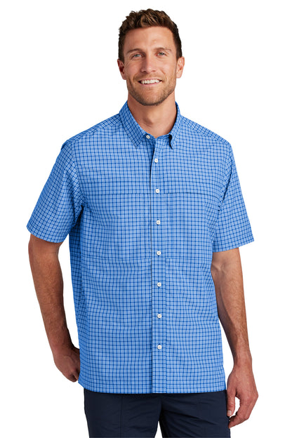 Front View of TRy/WMinPd Port Authority Short Sleeve UV Daybreak Shirt W961