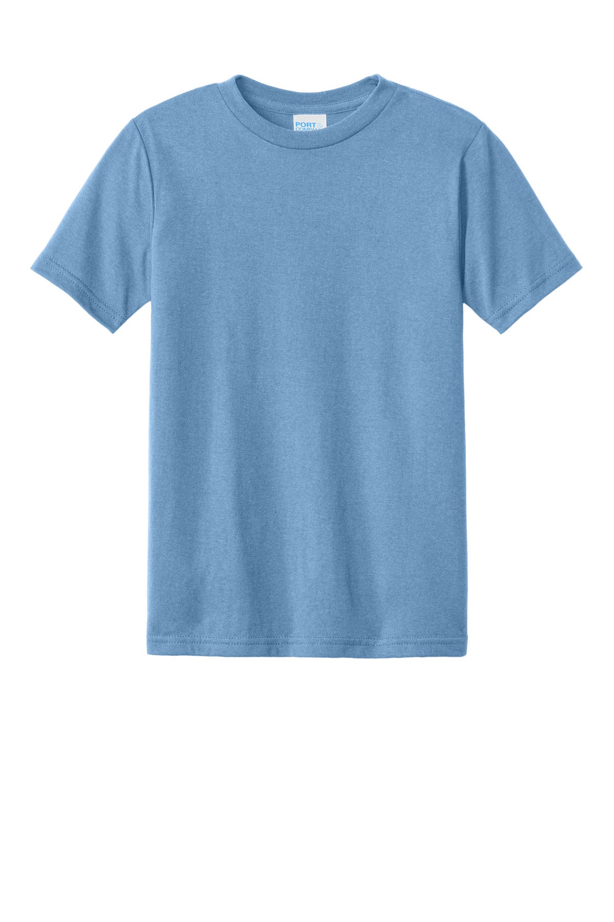 Front View of TundraBlu Port & Company Youth CVC Tee PC340Y