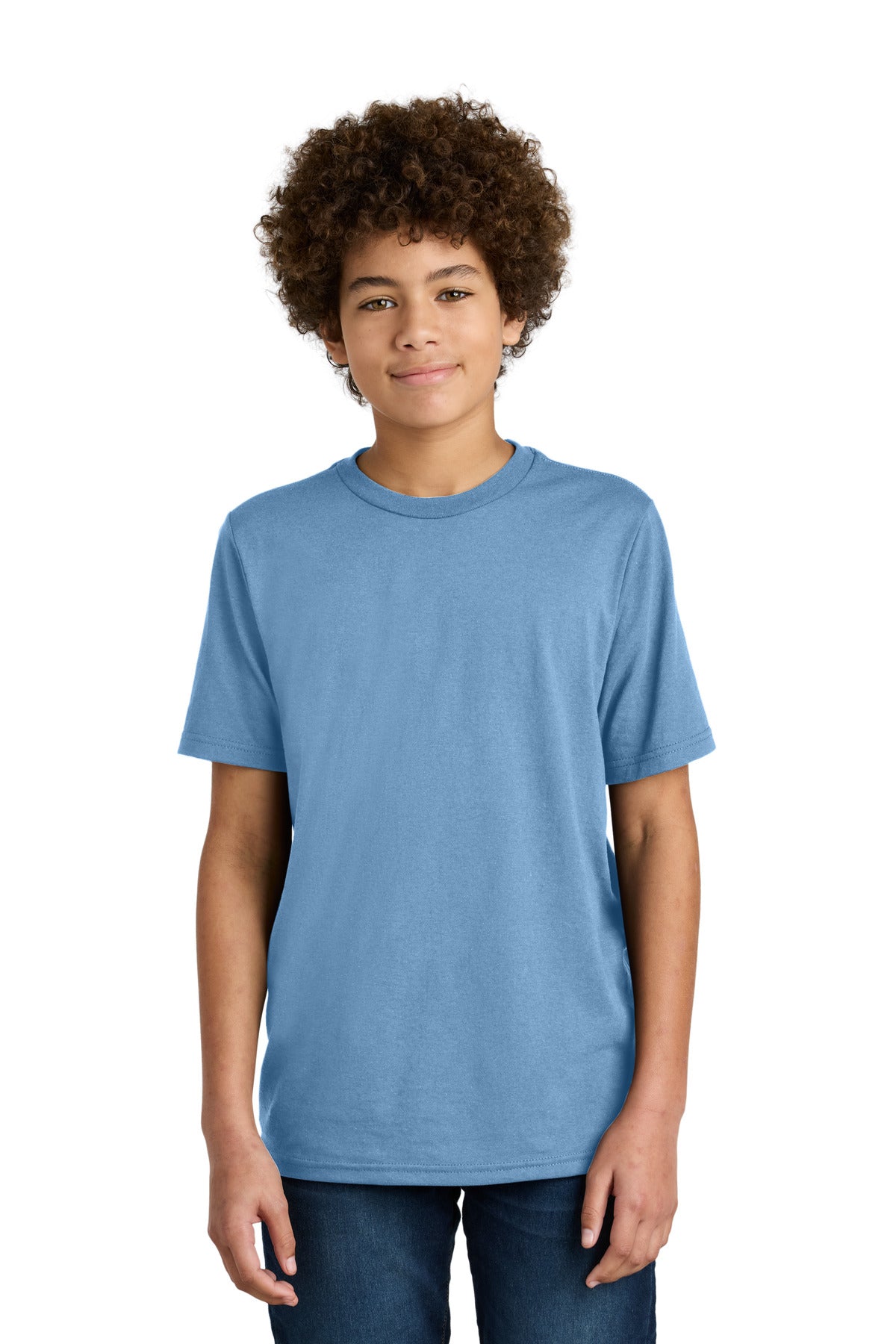 Front View of TundraBlu Port & Company Youth CVC Tee PC340Y