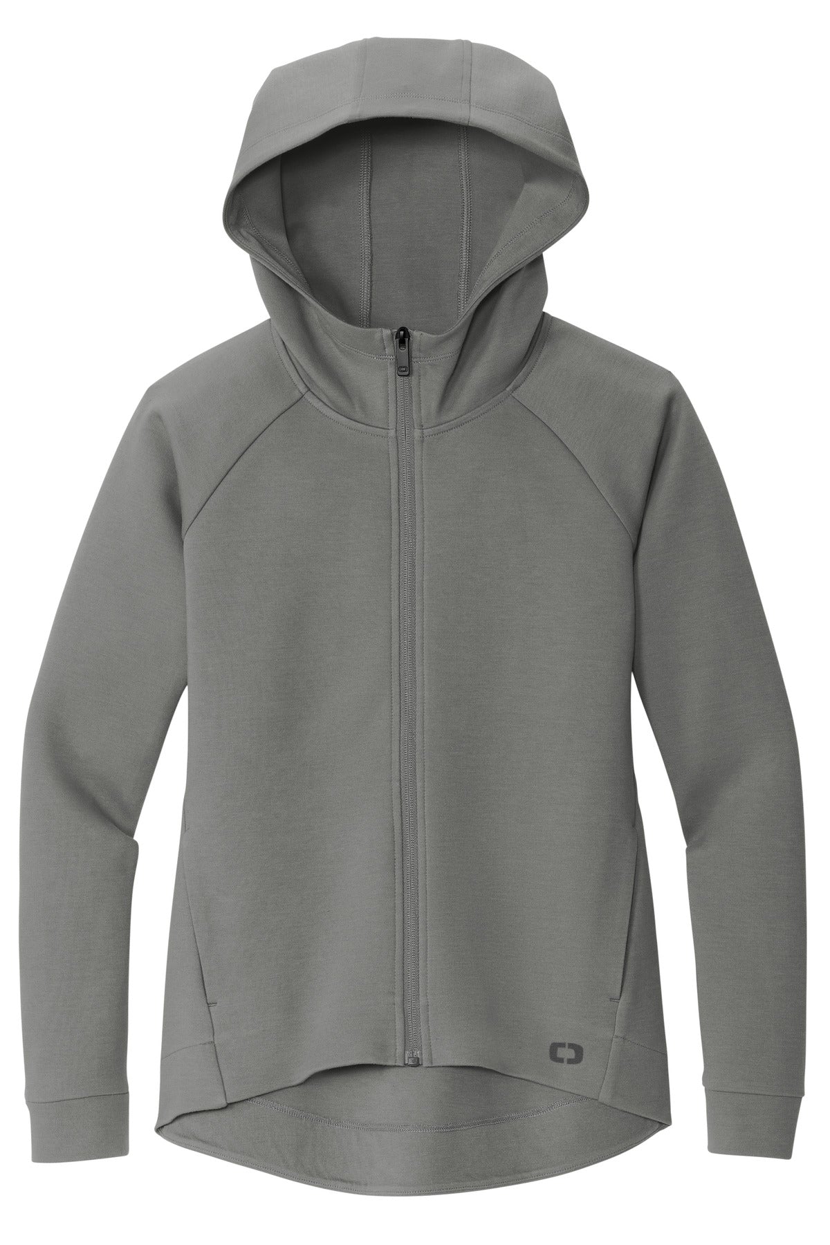 Front View of TurboGrey OGIO Women's Bolt Full-Zip Hoodie LOG850