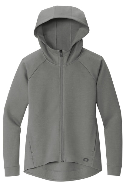 Front View of TurboGrey OGIO Women's Bolt Full-Zip Hoodie LOG850