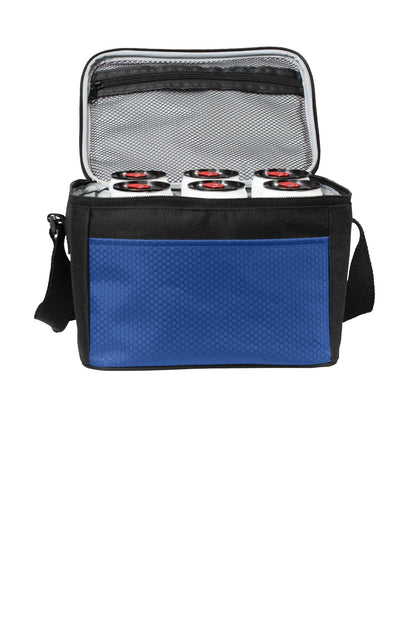 Front View of Twilight Bl/Bk Port Authority 6-Can Cube Cooler. BG512