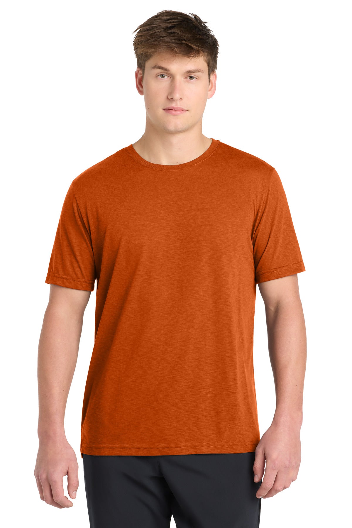 Front View of TxOrange Sport-Tek PosiCharge Strive Tee. ST430