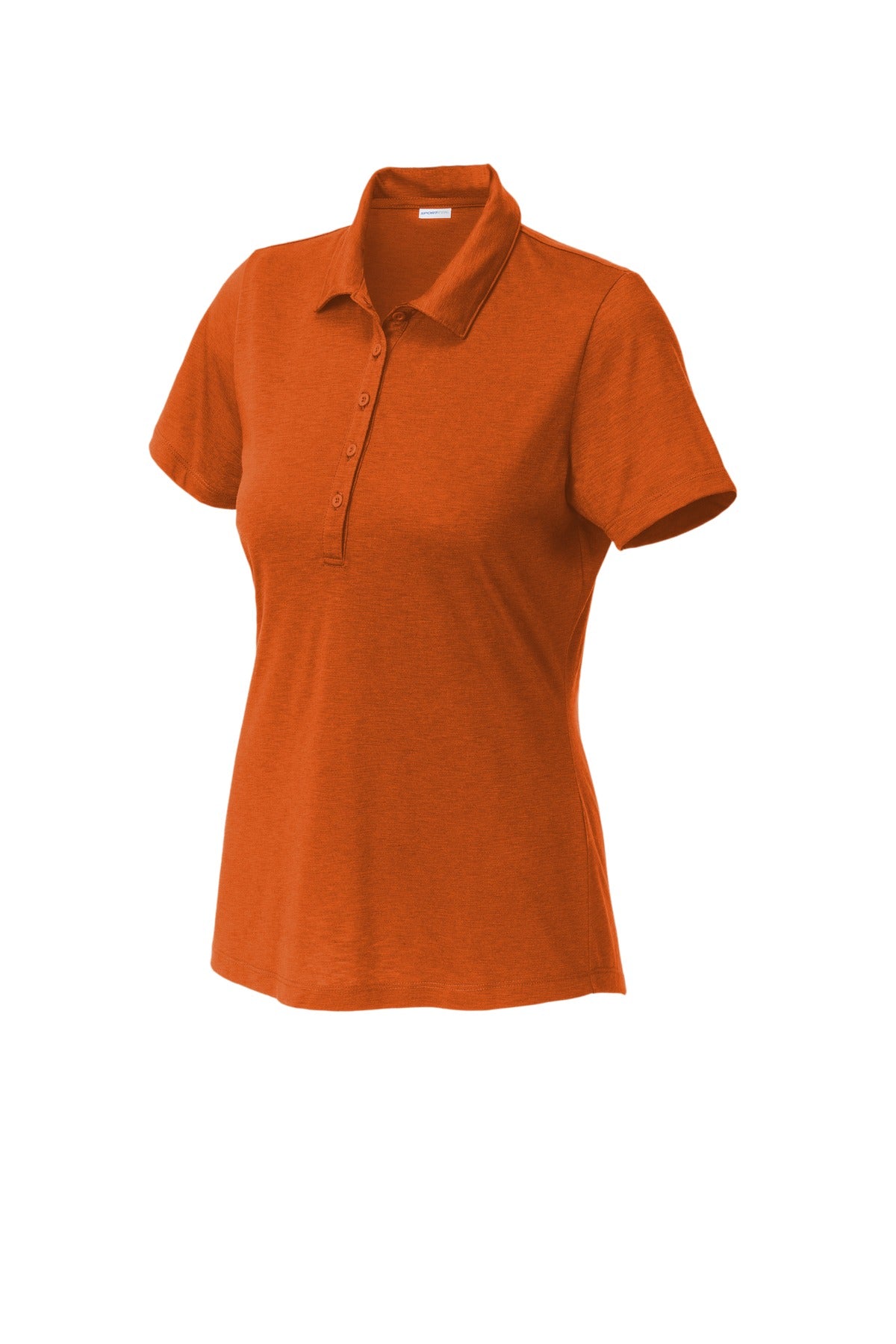 Front View of TxOrange Sport-Tek Women's PosiCharge Strive Polo. LST530