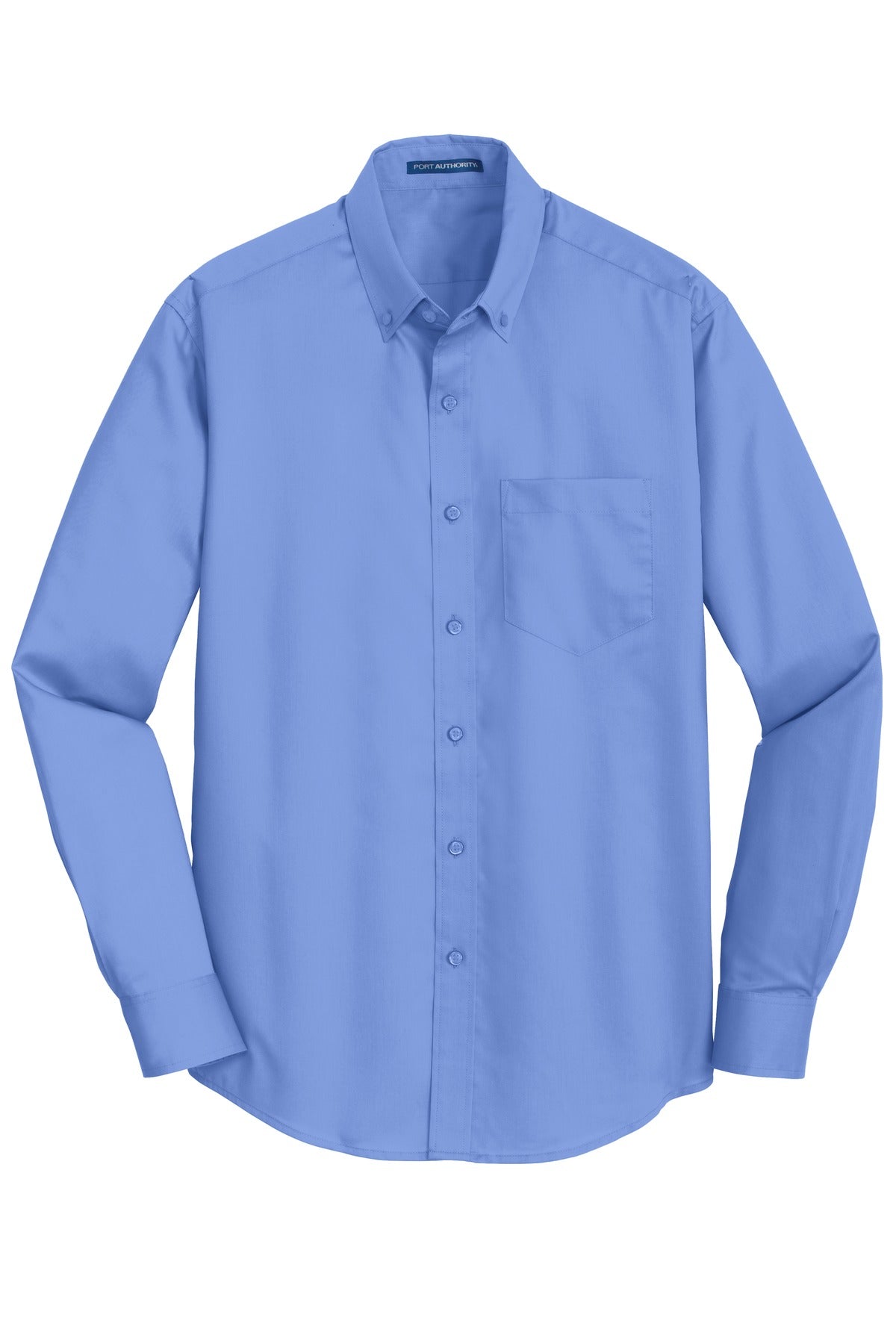 Front View of Ultramarine Bl Port Authority SuperPro Twill Shirt. S663