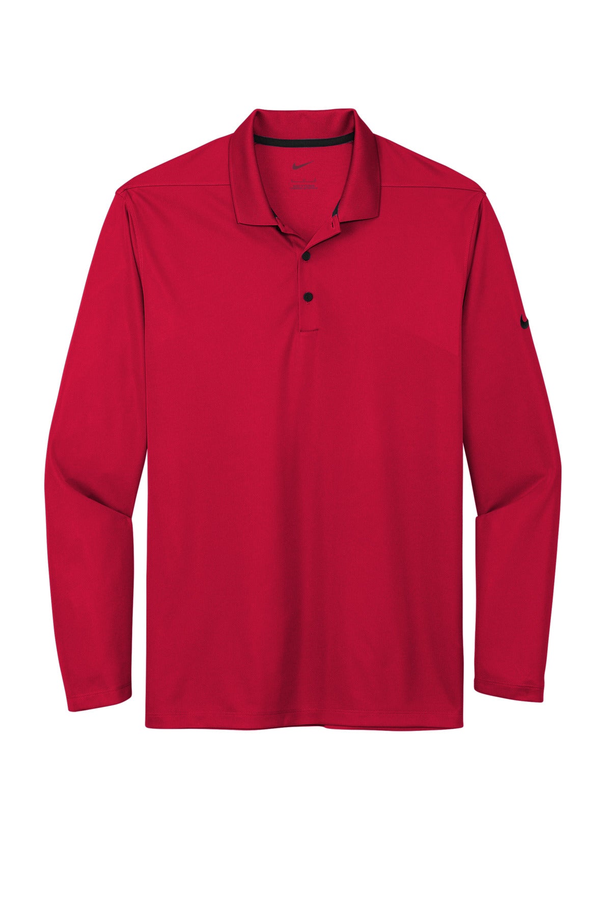 Front View of UniRed Nike Dri-FIT Micro Pique 2.0 Long Sleeve Polo NKDC2104