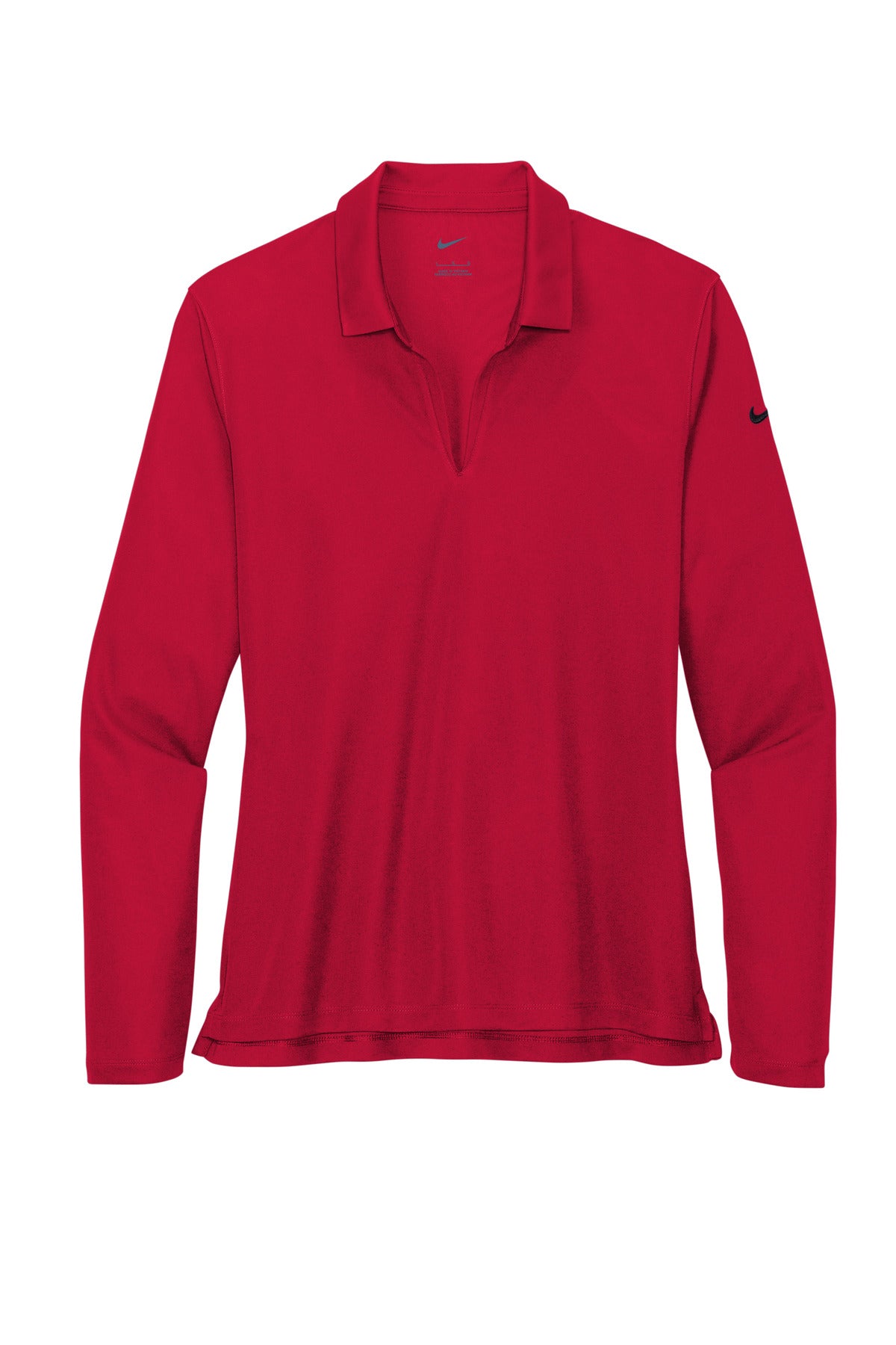 Front View of UniRed Nike Women's Dri-FIT Micro Pique 2.0 Long Sleeve Polo NKDC2105