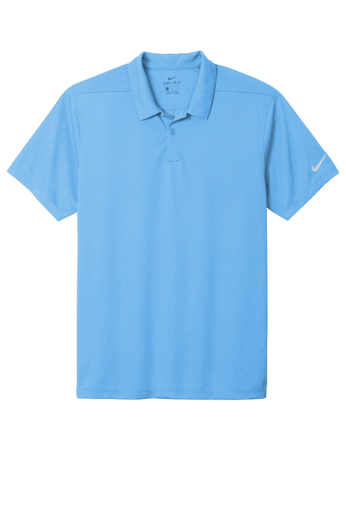 Front View of University Blu Nike Dry Essential Solid Polo NKBV6042
