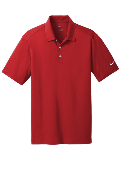 Front View of University Red Nike Dri-FIT Vertical Mesh Polo. 637167