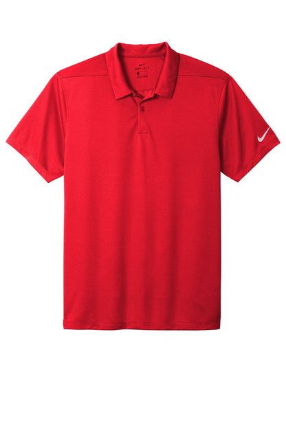 Front View of University Red Nike Dry Essential Solid Polo NKBV6042