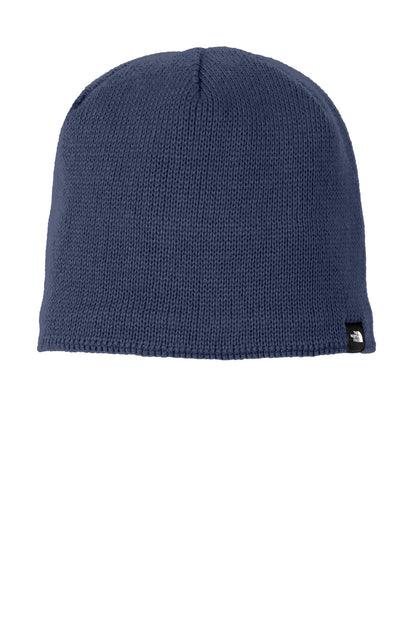 Front View of Urban Navy The North Face Mountain Beanie. NF0A4VUB