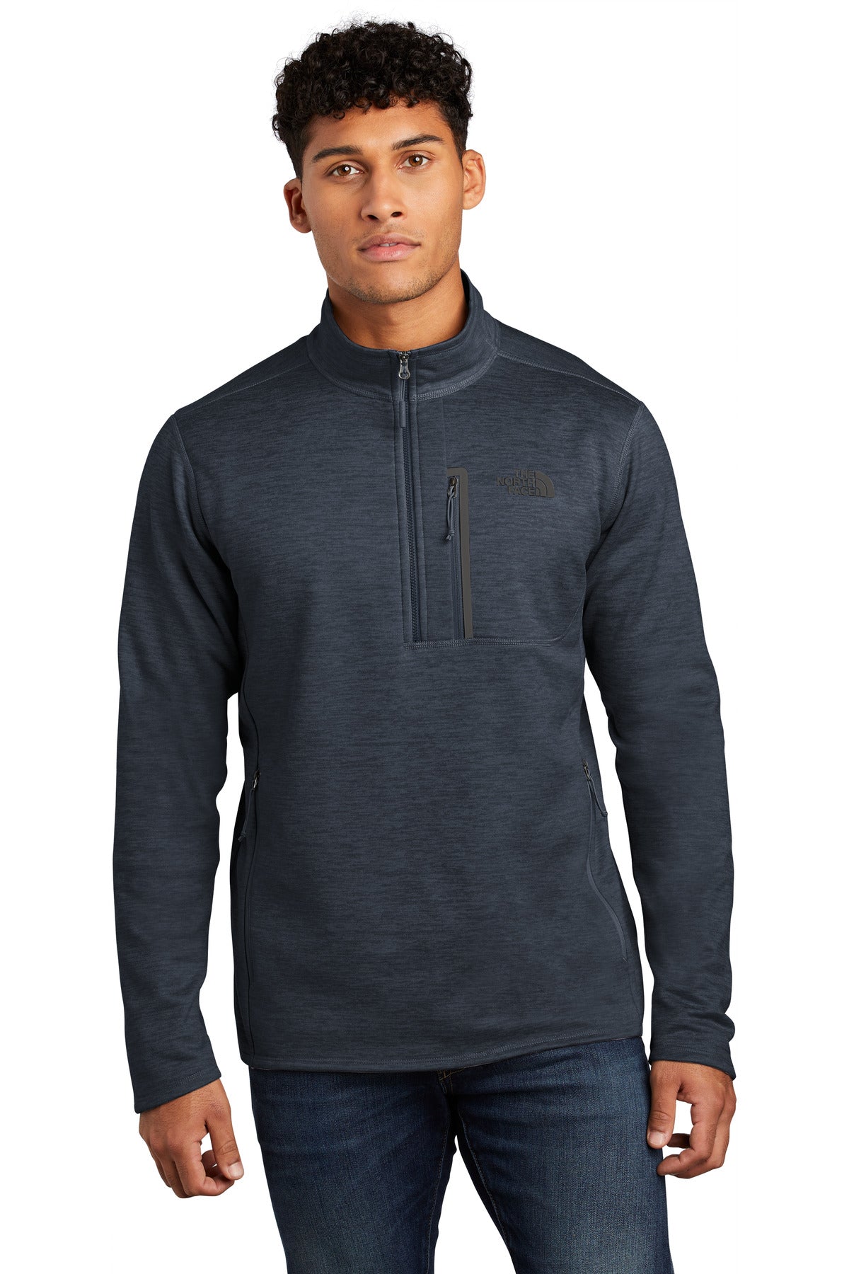 Front View of UrbNvyHt The North Face Skyline 1/2-Zip Fleece NF0A7V63