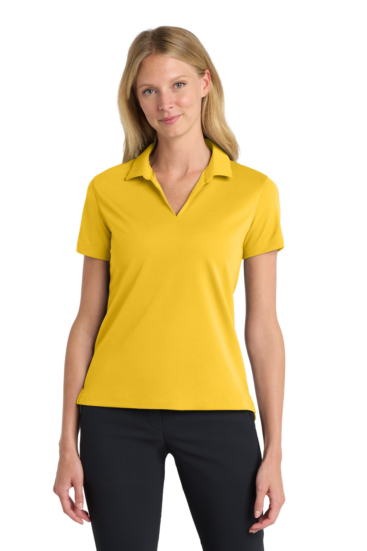 Front View of VarMaize Nike Women's Dri-FIT Micro Pique 2.0 Polo NKDC1991