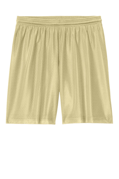 Front View of VegasGold Sport-Tek PosiCharge Mesh 7" Short ST5100