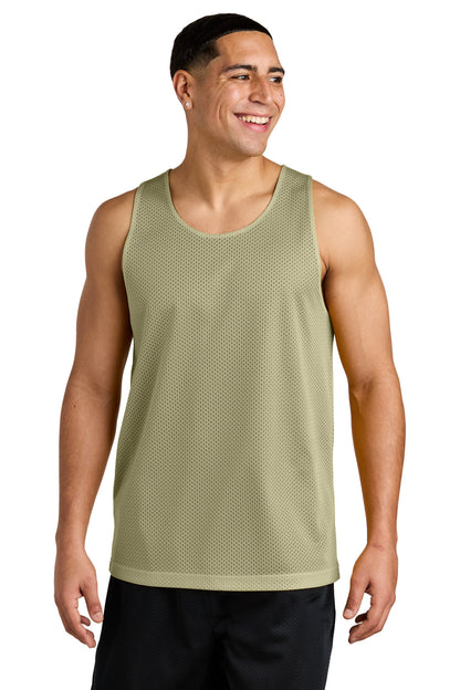 Front View of VgsGld/Blk Sport-Tek PosiCharge Reversible Mesh Tank ST5000