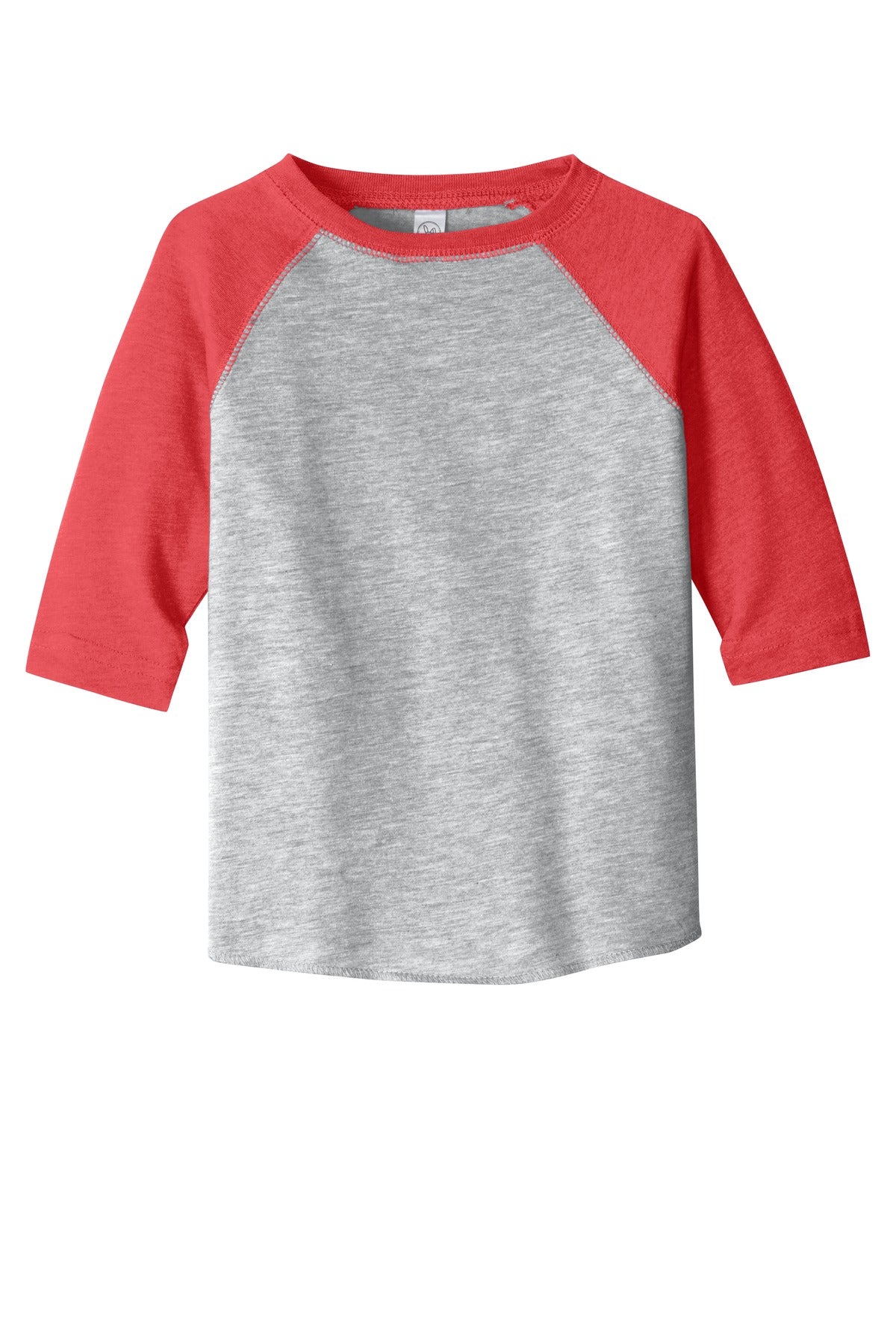 Front View of VH/Vnt Red DISCONTINUED Rabbit Skins Toddler Baseball Fine Jersey Tee. RS3330