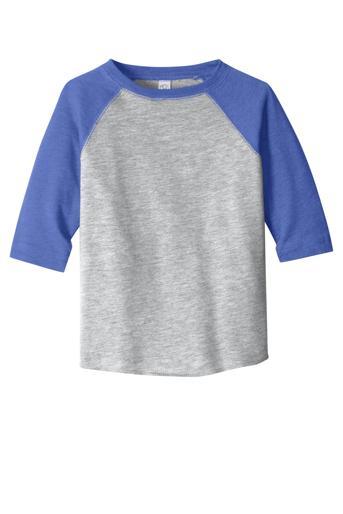 Front View of VH/Vnt Royal DISCONTINUED Rabbit Skins Toddler Baseball Fine Jersey Tee. RS3330