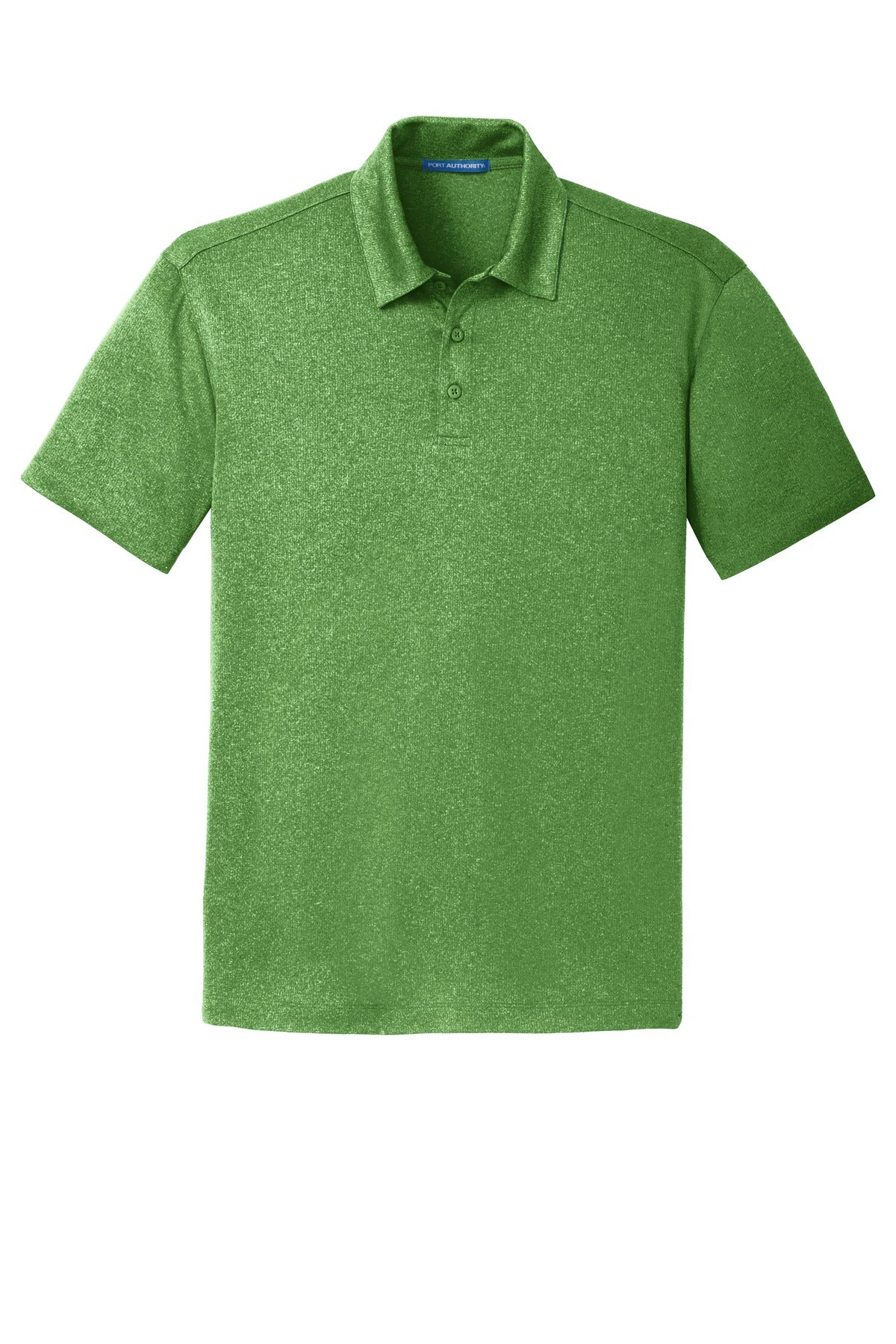 Front View of Vine Green Hth Port Authority Trace Heather Polo. K576