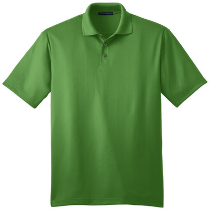 Front View of Vine Green Port Authority Performance Fine Jacquard Polo. K528