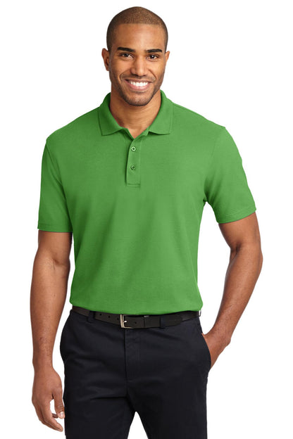 Front View of Vine Green Port Authority Stain-Release Polo. K510