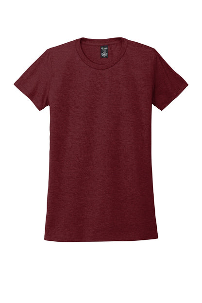 Front View of Vino Red Allmade Women's Tri-Blend Tee AL2008