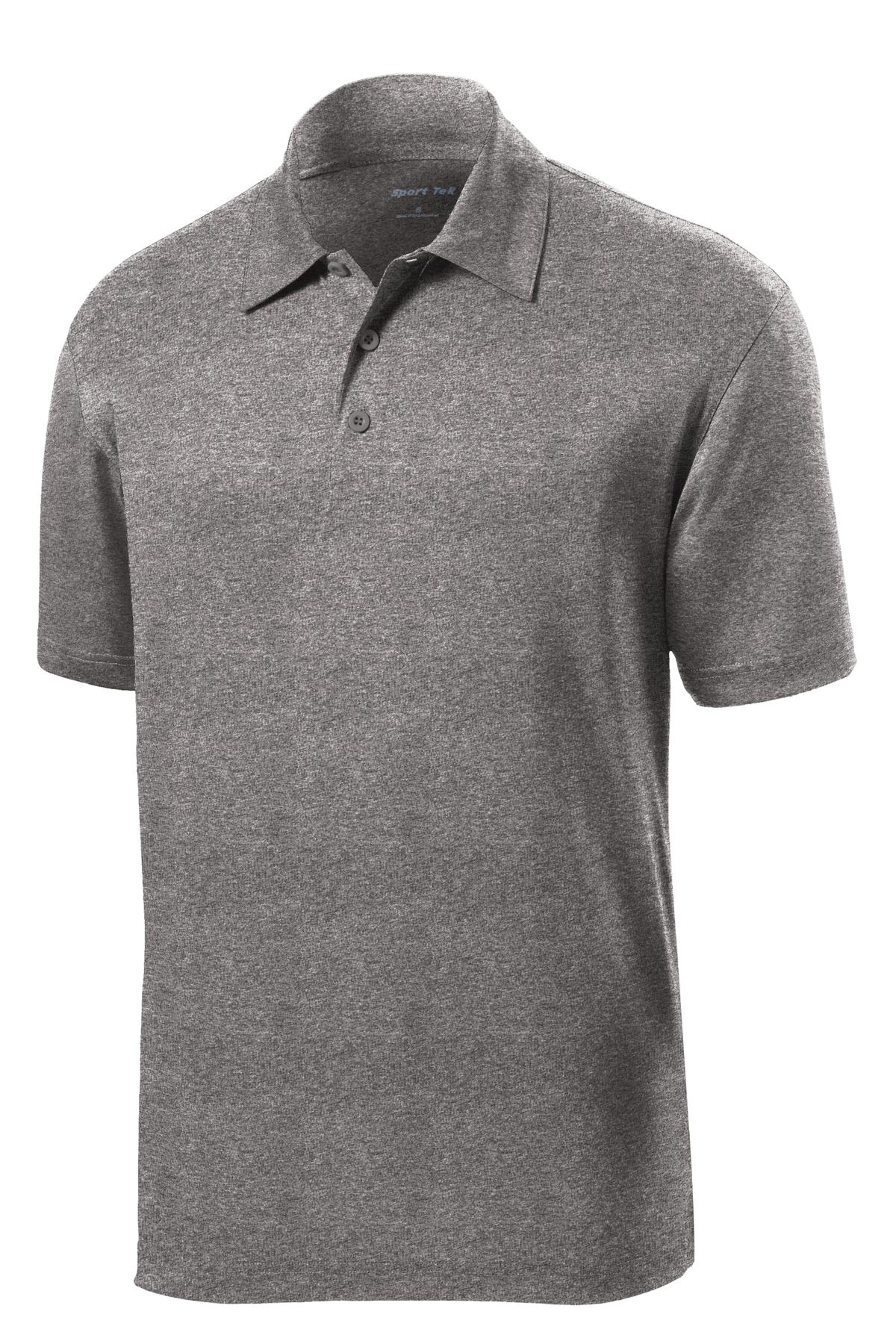 Front View of Vintage Hthr Sport-Tek Heather Contender Polo. ST660