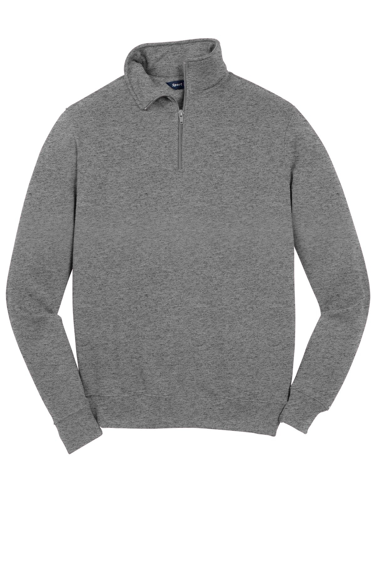 Front View of Vintage Hthr Sport-Tek Tall 1/4-Zip Sweatshirt. TST253