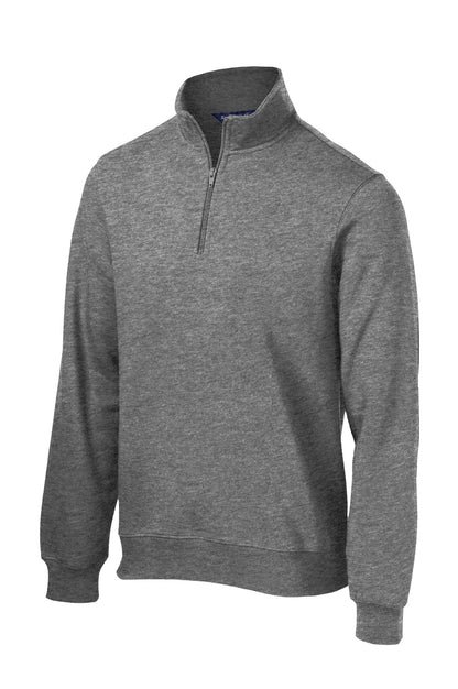 Front View of Vintage Hthr Sport-Tek Tall 1/4-Zip Sweatshirt. TST253