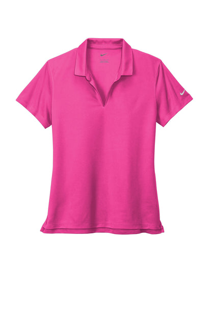 Front View of VividPink Nike Women's Dri-FIT Micro Pique 2.0 Polo NKDC1991
