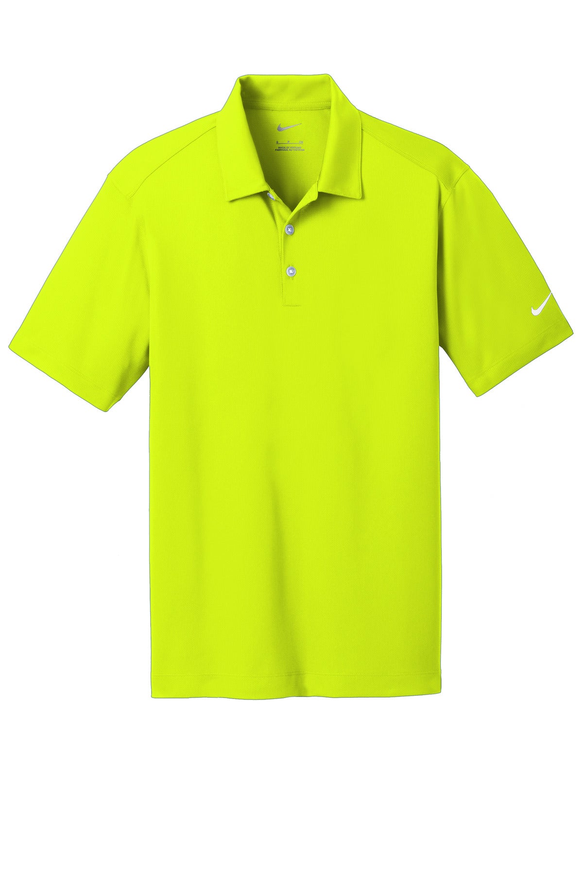 Front View of Volt Nike Dri-FIT Vertical Mesh Polo. 637167