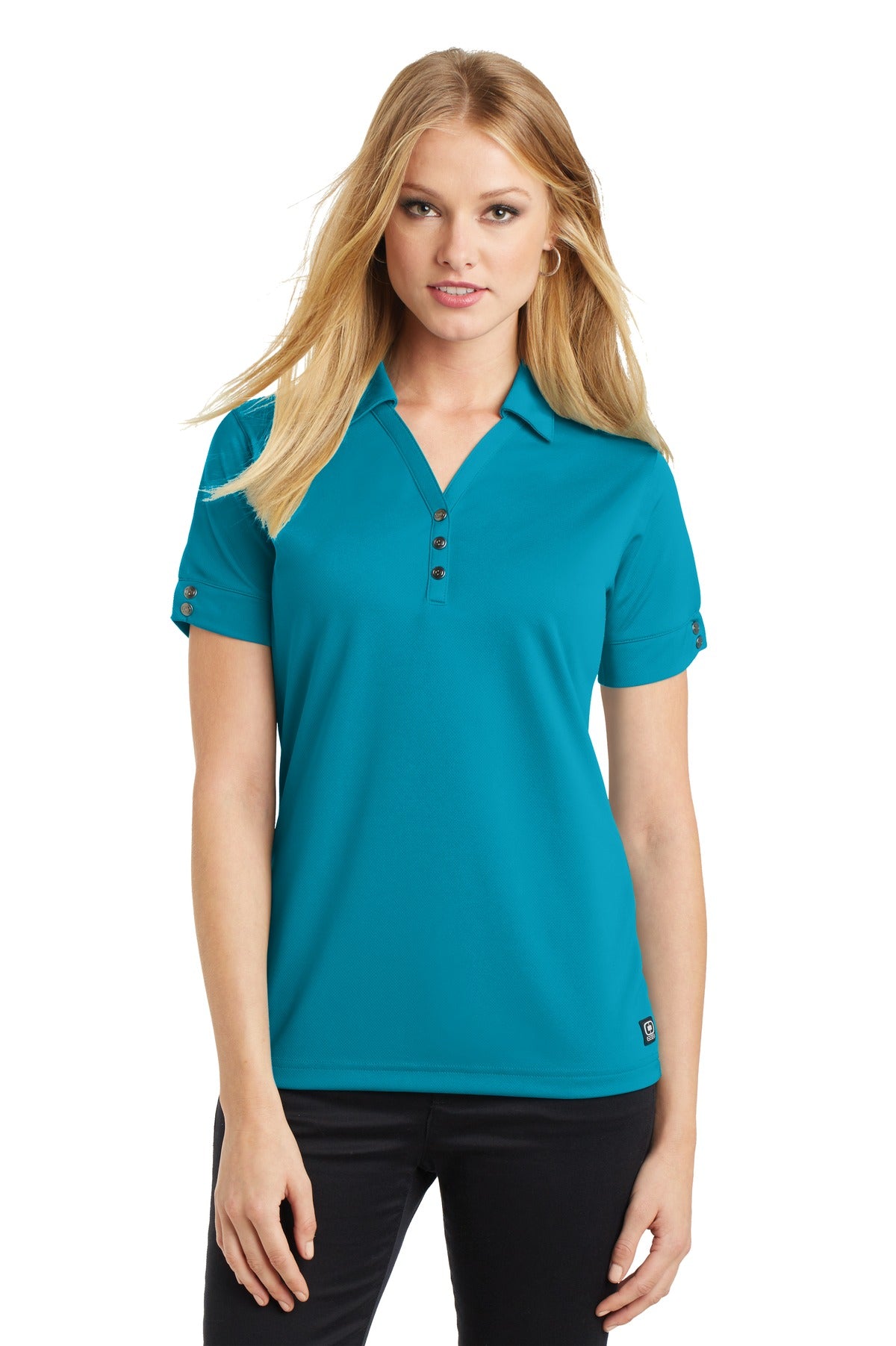Front View of Voltage Blue OGIO - Glam Polo. LOG105