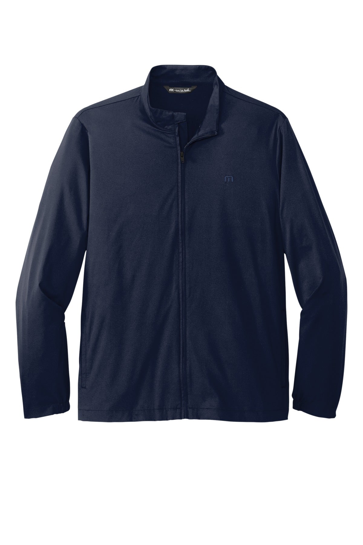 Front View of VtgIdg/Blk TravisMathew Surfside Full-Zip Jacket. TM1MU422