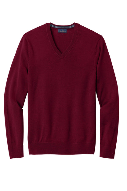 Front View of VtgPort Brooks Brothers Washable Merino V-Neck Sweater BB18410