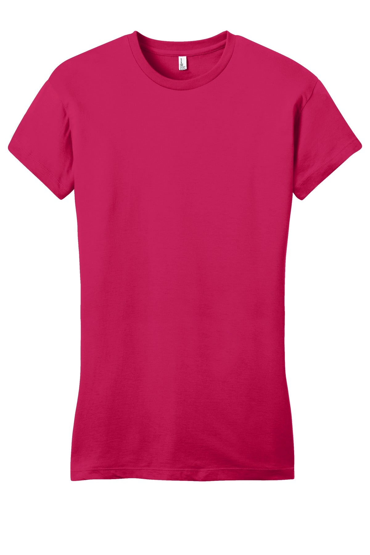 Front View of Watermelon District Women's Fitted Very Important Tee . DT6001