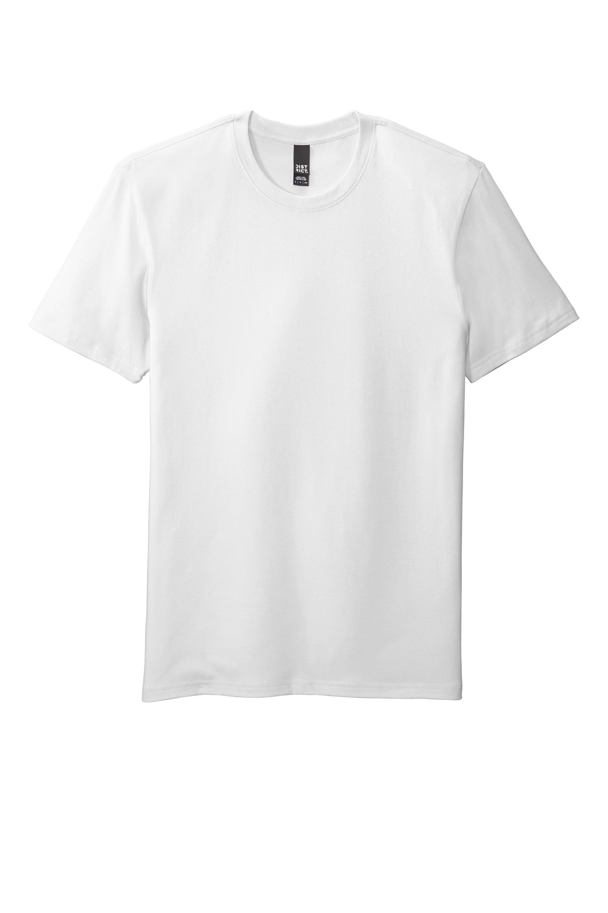 Front View of White District Flex Tee DT7500
