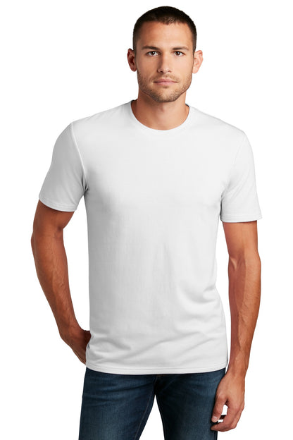 Front View of White District Flex Tee DT7500
