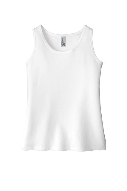 Front View of White District Girls V.I.T. Tank DT6303YG