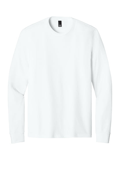Front View of White District Perfect Tri Long Sleeve Tee . DM132