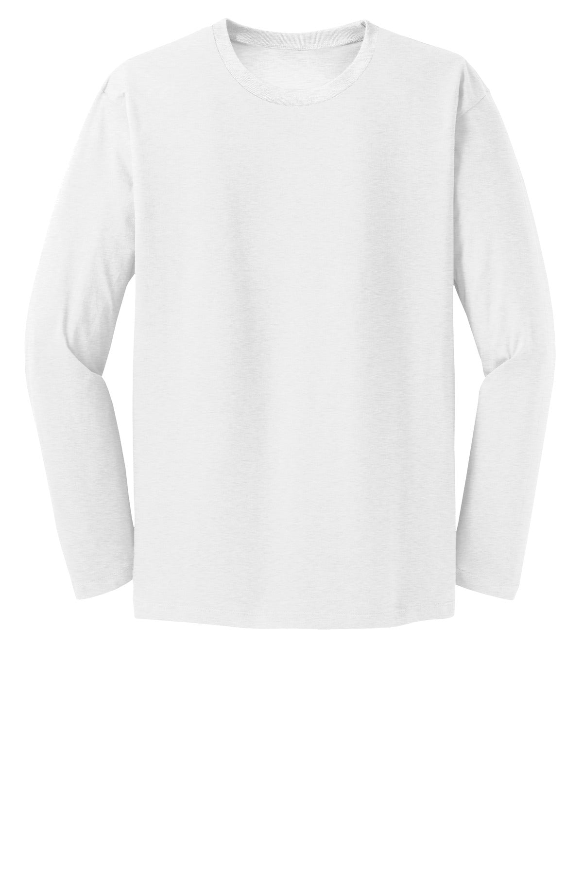 Front View of White District Very Important Tee Long Sleeve. DT6200