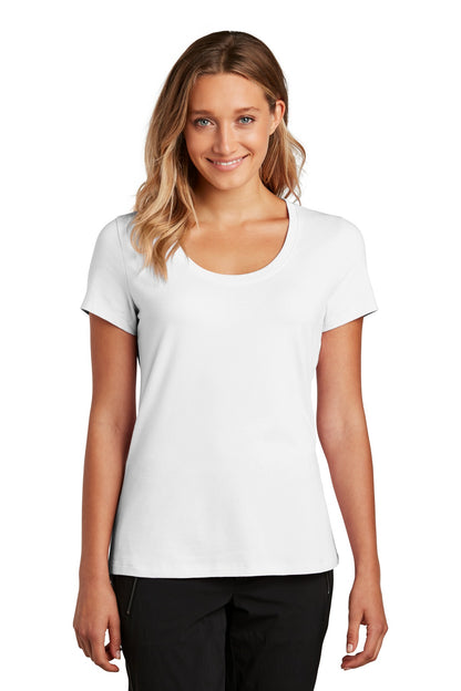 Front View of White District Women's Flex Scoop Neck Tee DT7501