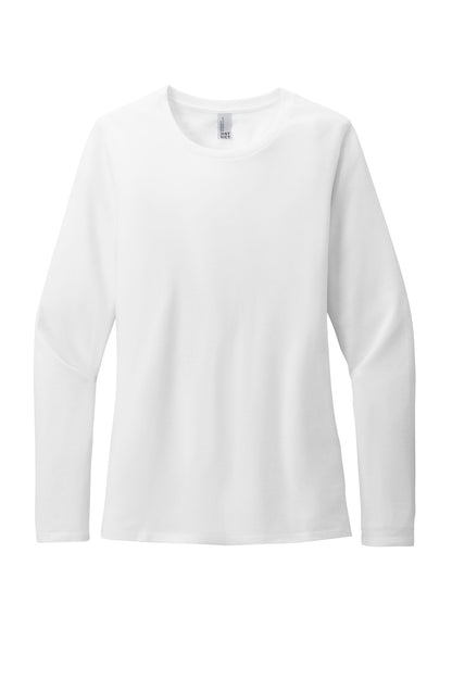Front View of White District Women's Perfect Blend CVC Long Sleeve Tee DT110