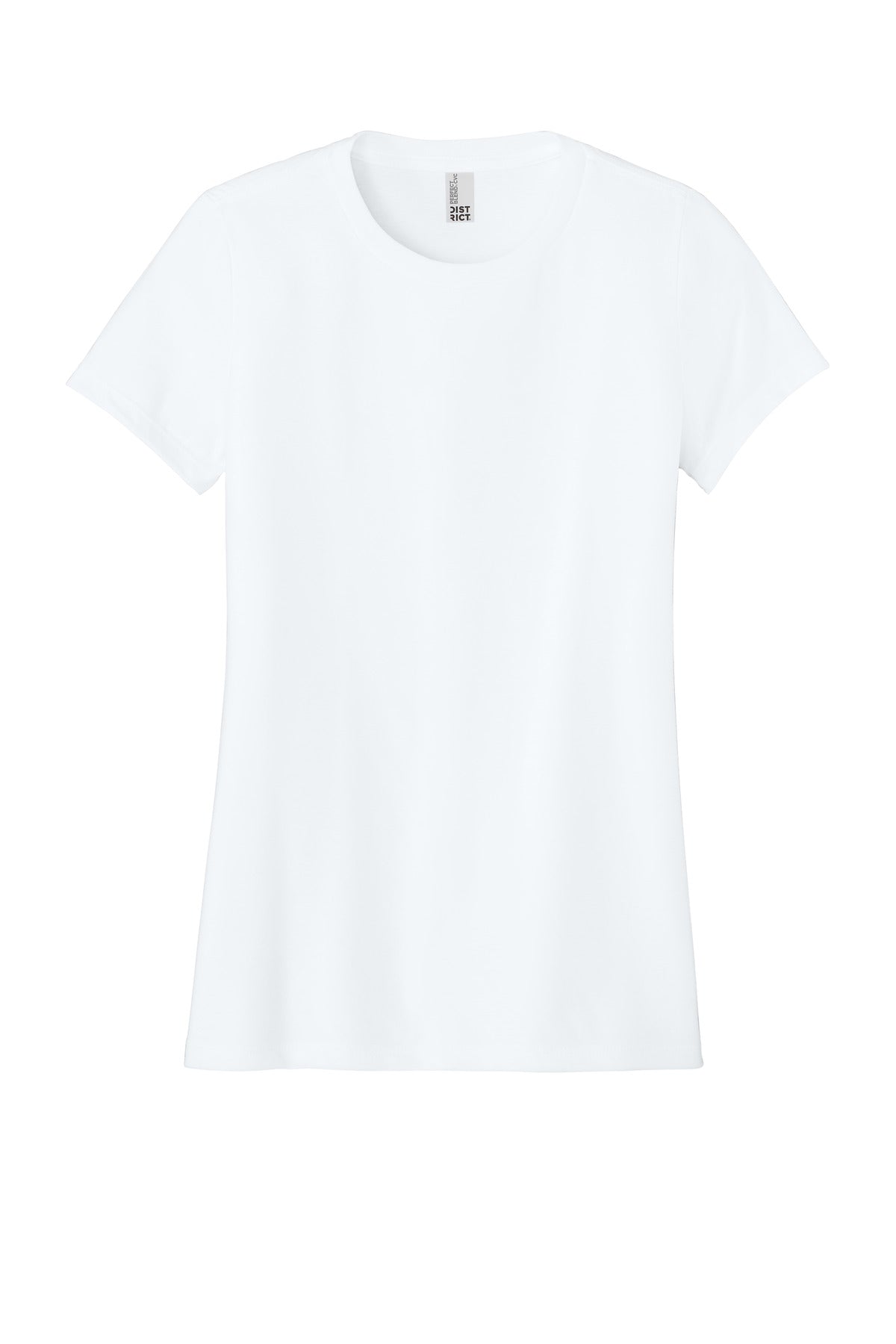 Front View of White District Women's Perfect Blend CVC Tee. DM108L