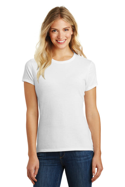 Front View of White District Women's Perfect Blend CVC Tee. DM108L