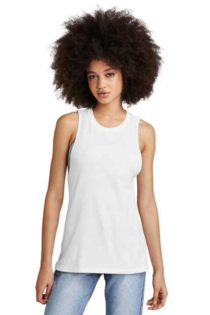 Front View of White District Women's Perfect Tri Muscle Tank DT153