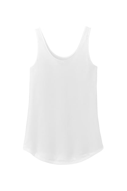 Front View of White District Women's Perfect Tri Relaxed Tank DT151