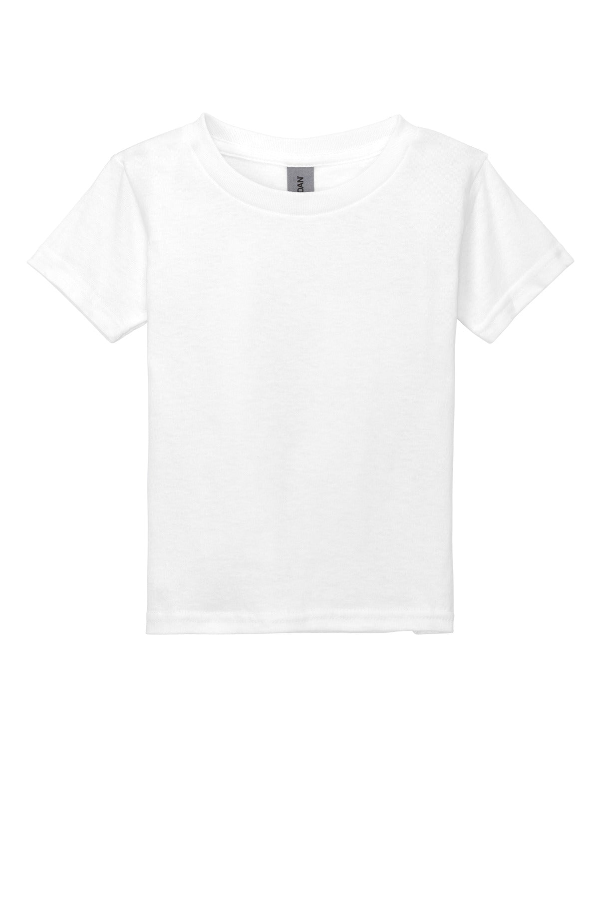 Front View of White Gildan Heavy Cotton Toddler T-Shirt 5100P