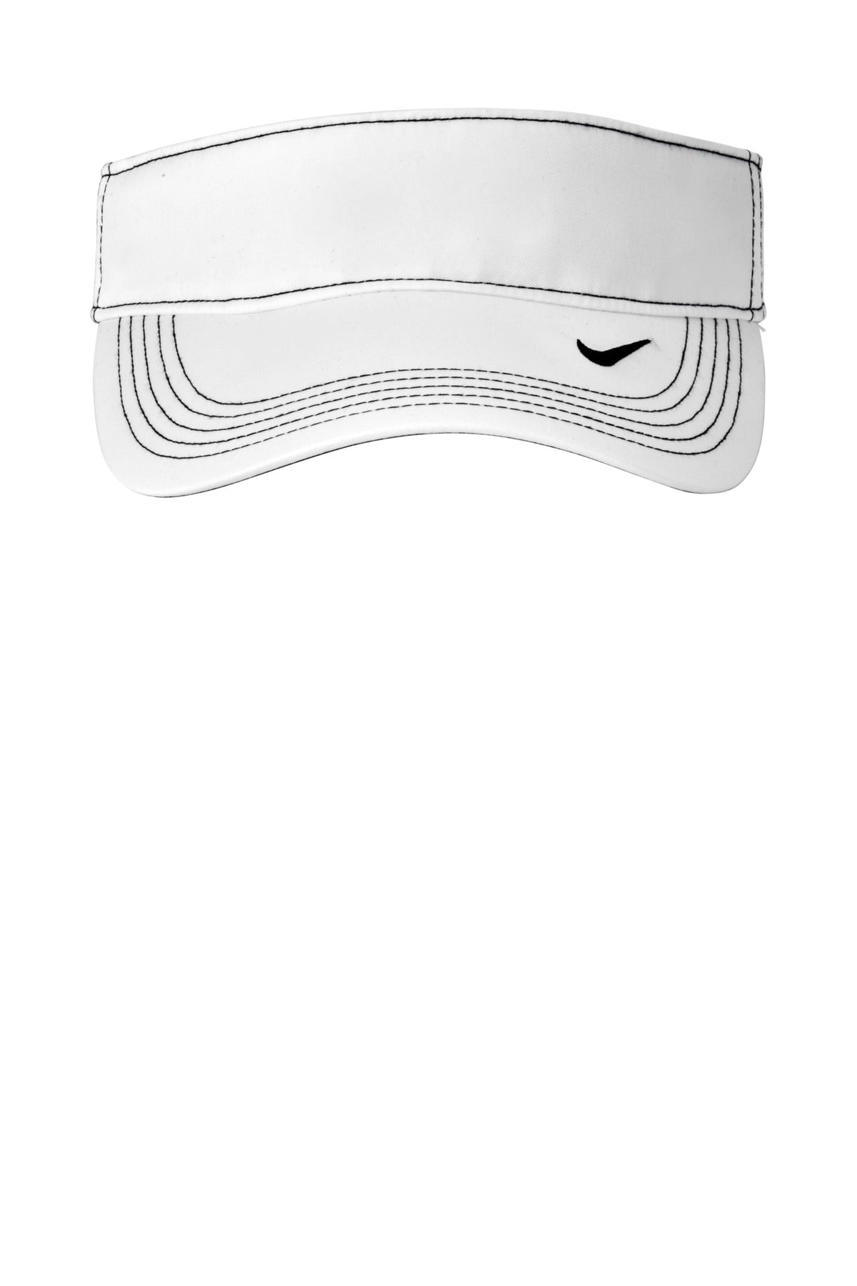 Front View of White Nike Dri-FIT Ace Visor NKFB6446